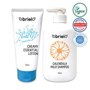 o브리엘 크리미 에센셜 로션 160ml+카렌듈라 마일드 샴푸 500ml