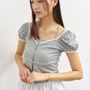 WOMAN 레이스 저지 블라우스 세트 [3COL] / WBE2L01546