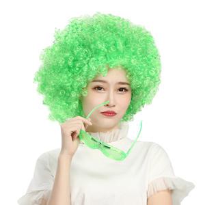 점보 초록색 뽀글이 가발-파티 이벤트 코믹 녹색 행사