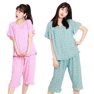 온시크릿 레이온 반오픈 반팔 상하세트 여성용