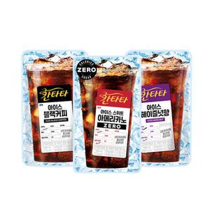 칸타타 파우치커피 아이스 블랙 스위트 헤이즐넛 카라멜 바닐라 230ml x 10개