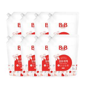 비앤비 섬유세제 리필, 1.5L, 5개