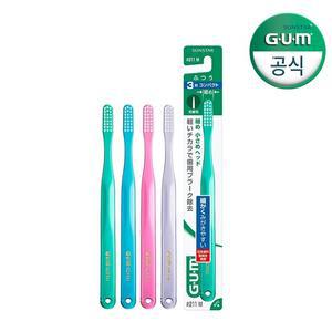 GUM  치과 일반 클래식 3줄모 칫솔 211 24개입