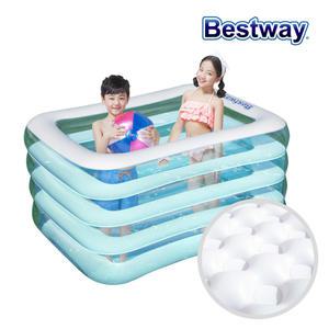 BW_54411 4단투명블루엠보싱목욕풀장