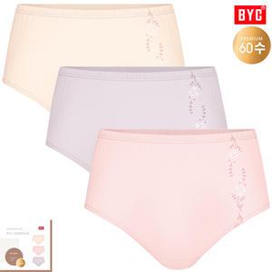 BYC프리미엄60수면스판포인트패턴삼각팬티3매입 WNP5336