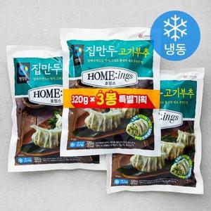 대상 호밍스 집만두 고기부추 (냉동) 320g, 3개 one option