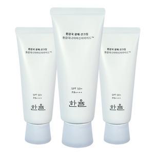 한율 흰감국 광채 선크림 썬크림 70ml SPF50+ 3개