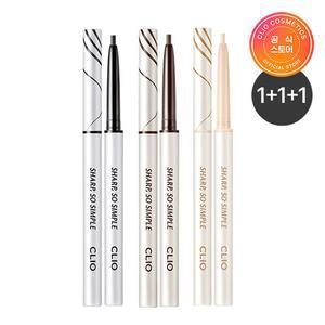 [클리오][1+1+1] 클리오 샤프쏘심플 워터프루프 펜슬라이너 [증정] 클렌징폼 15ml(증정품절시 대체 출고)