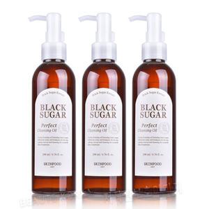 스킨푸드 블랙슈가 퍼펙트 클렌징 오일 200ml, 각질케어 3개