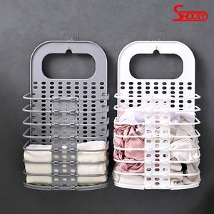 접이식 빨래 바구니 틈새 세탁물 통 벽걸이 세탁 수거함 런드리백