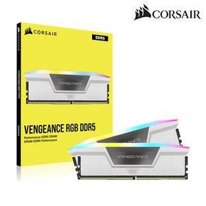 커세어 DDR5-6000 CL30 VENGEANCE RGB DP WHITE 패키지 (32GB(16Gx2))