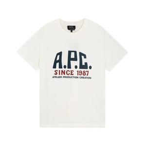 아페쎄 공용 로고 화이트 반팔티 COHBU M26442 AAB
