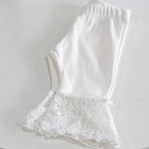 [BZJL53M4_4C]여성 팬츠 레이스 밴딩 쫄 바지