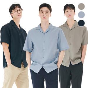 [체이스컬트] MODERN 오픈 카라 반팔 셔츠/3Color