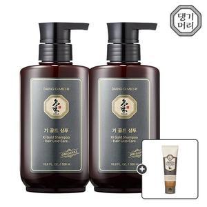 [댕기머리] 오리지널 기골드 샴푸 500ml(지성) 2개+고트밀 클렌징 폼 120ml 증정
