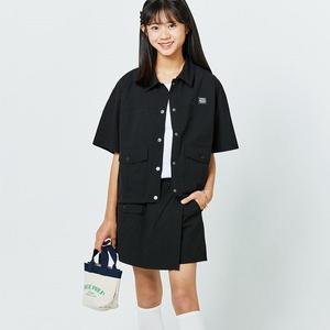 [소이]여름 쿨 4부 블랙 립스탑 랩치마바지 25M1253