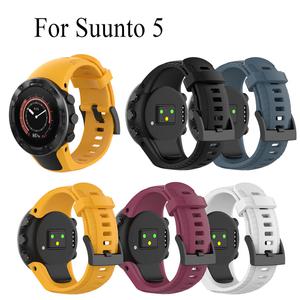 Suunto 5 용 도구가 있는 실리콘 시계 밴드 SUUNTO 스포츠 팔찌 교체 스마트 스트랩 액세서리