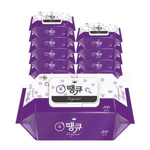 갓성비 땡큐 오리지날 물티슈 캡형 100매 (10개입)