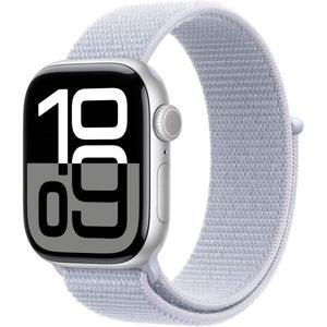 애플워치 Series 10 GPS 42mm Aluminum Case w Blue Cloud Sport Loop Silver M
