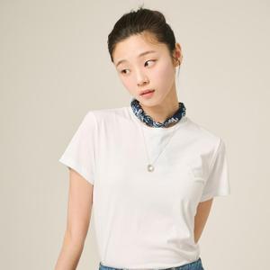 (매장)빈폴 레이디스 모달 혼방 슬림핏 반소매 티셔츠 - 화이트 (BF5442C081) 106331
