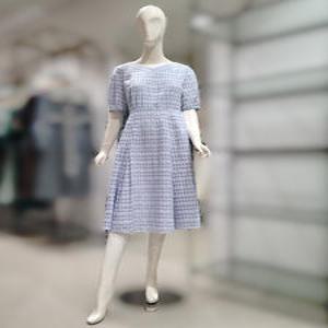 [SI] SI브이넥 체크 핀턱 포인트 슬림 원피스SIOAF2534
