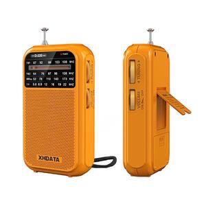XHDATA D220 휴대용 라디오 AM FM SW 단파 수신 포켓 라디오, AA 배터리로 작동하는 트랜지스터 2대, 선물,