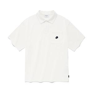 COVERNAT C 로고 캡 카라 티셔츠 화이트 CO2302ST03WH 1502167