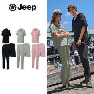JEEP 25SS 여성 시어서커 여름셋업 3종 (반팔아노락+롱팬츠+숏팬츠)