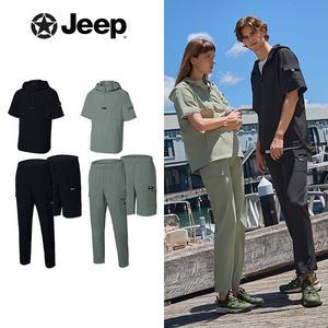 JEEP 25SS 남성 시어서커 여름셋업 3종 (반팔아노락+롱팬츠+숏팬츠)