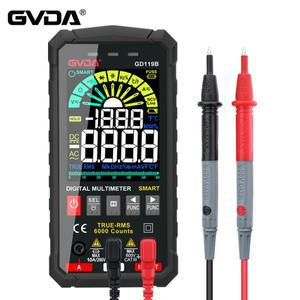 GVDA 차세대 600V 디지털 멀티미터 Ture RMS AC DC NCV 스마트 멀티메트로 테스터 옴 커패시턴스 Hz 전압