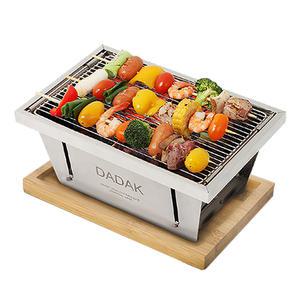 꾸버스 다닥그릴 M 원터치 접이식 스텐 바베큐그릴 숯불 캠핑 BBQ