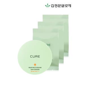 [김정문알로에]큐어 아쿠아 마일드 선쿠션 시즌3 본품+리필3개_P321251082