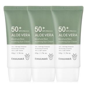 알로에 모이스처 선크림 50ml x 3개 SPF50+ PA++++ 논나노 무기자차