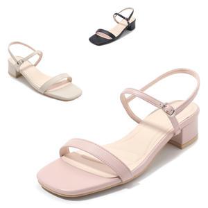 [롯데백화점]세라 C23S414 블랙 아이보리 핑크 샌들 3CM