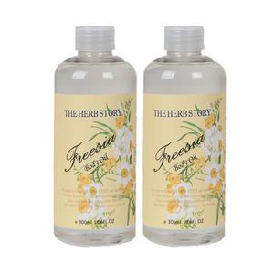 더허브스토리 바디오일, 프리지아, 300ml, 2개
