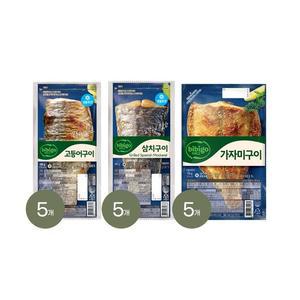 (냉동) 비비고 생선구이 고등어 60g x5개+삼치 60g x5개+가자미 70g x5개