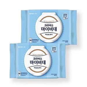 [유한킴벌리]유한킴벌리 크리넥스 마이비데 클린케어 화장실용 물티슈 캡형 46매 2팩