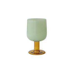 [엑스투](대구신세계)Amabro 아마브로 Two Tone Wine Glass 투 톤 와인 글라스 그린/앰버