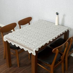 레이스 주방 테이블보 플라워 식탁커버 식탁보(136cm)