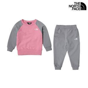[노스페이스][텍가 98000원] 노스페이스 키즈 눕시 스웨트셔츠 세트 FM1NM5MK03U-PIK