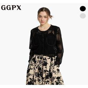 [GGPX]노카라 펀칭 니트 가디건 (GP2KG029F)