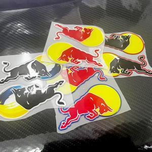 3D Red Bull 스티커 반사 데칼 로고 키트