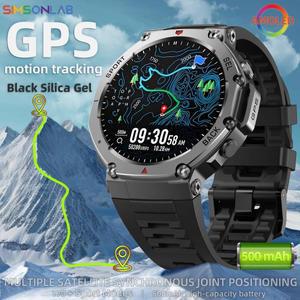 2025 새로운 디자인 T-Rex 3 AMOLED GPS 스마트 워치 5ATM 방수 500밀리암페어시 대용량 배터리 듀얼 밴드