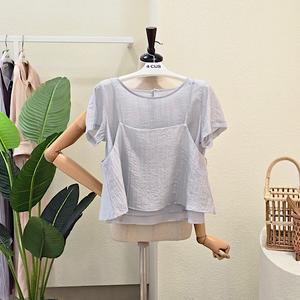 [대구백화점] [4CUS]라운드넥 뷔스티에 셋업 블라우스(FM5E9ST5183)