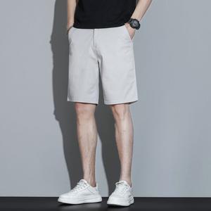 포뇨2 남성 베이지 5부 바지 여름 트렌드 슬림핏 반 OPH2
