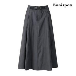 [보니스팍스] 벨트 포인트 밴딩 롱 스커트 (XP4SK003M0)