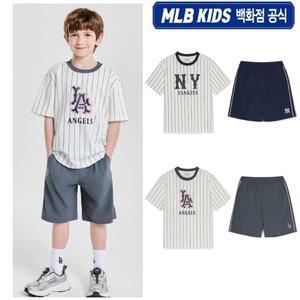 [MLB키즈](강남점)[백화점 공식] 25SS 바시티 스트라이프 티셔츠 세트 7AS1V0853 (2color)