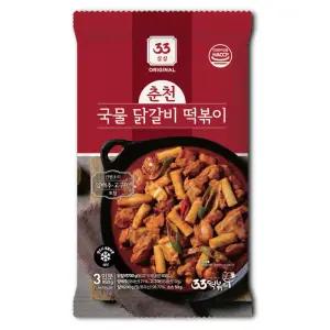 [33떡볶이] 춘천국물닭갈비떡볶이 (3인분 950g)1팩