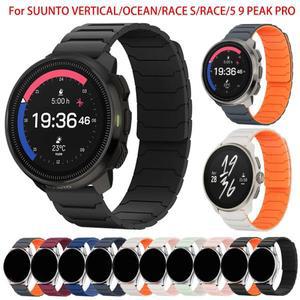 SUUNTO 5 / 9 Peak Pro 스트랩 용 마그네틱 실리콘 밴드 RACE S/VERTICAL/OCEAN Smartwatch 팔찌 20 22mm W