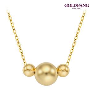 [골드팡]14k/18k 트리플 골든볼 목걸이 4mm/7mm :당일